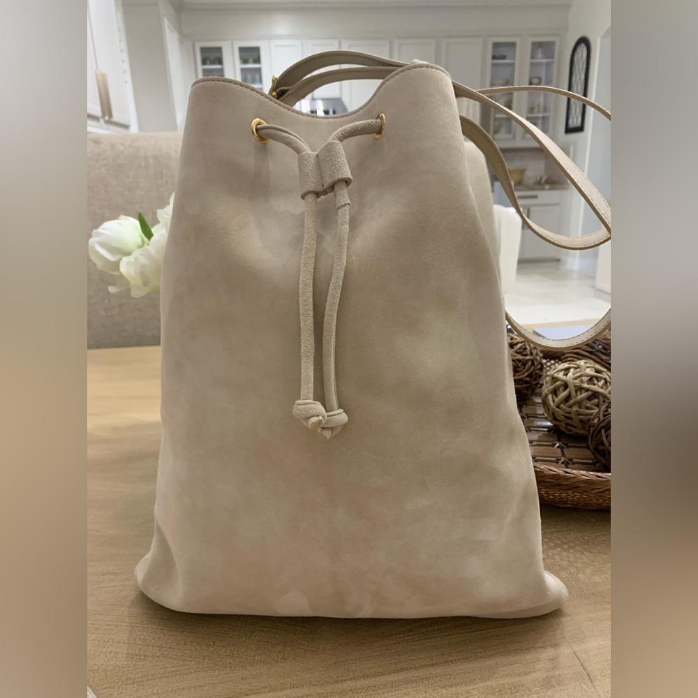 KHAITE Greta Large Suede Shoulder Tote Bag